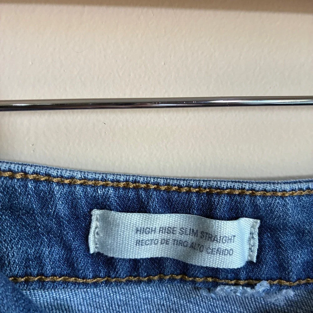 Universal Thread High Rise Slim Straight Jeans 10/30R Blue Womens Cotton Stretch